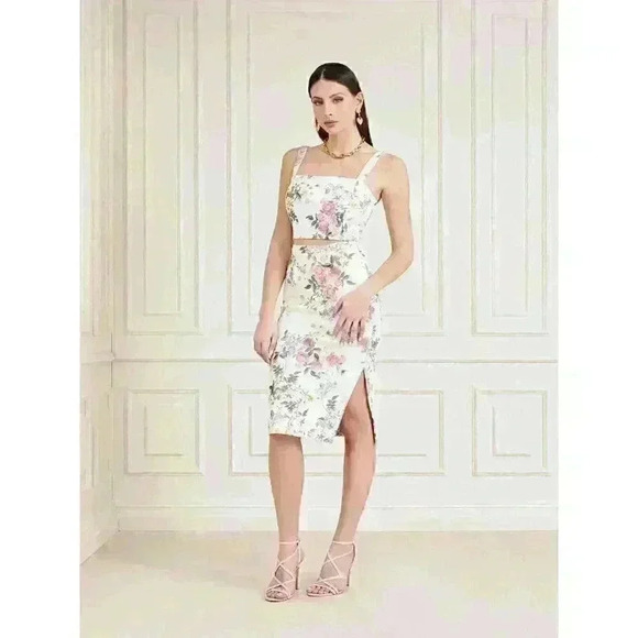 NEW! Guess Marciano Women's XS Leonara All Over Print Midi Skirt NWT $150 - Picture 1 of 5